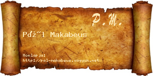Pál Makabeus névjegykártya
